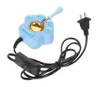 SHINEOFI 1Set Elettrica per Cera con Cucchiaio Kit Completo Scioglimento Ceralacca per Timbratura e Decorazione Design Blu Strumento Portatile per Amanti della Cera per Speciali