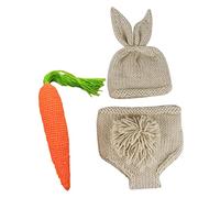 SHINEOFI 1Set Photography Props Crochet Bunny Outfit For Newborns Adorable Hat Pants For Easter Showers