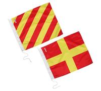 SHINEOFI 2 Bandiere Di Segnalazione Per Navi Bandiere Del Codice Internazionale Della Marina Per Segnali Di Imbarcazioni