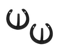 SHINEOFI 2 Ganci da Parete a Ferro di Cavallo in Ghisa Nera Appendiabiti Rustici per Cucina Bagno e Ingresso Ganci Decorativi Resistenti per Cappotti Asciugamani e Borse