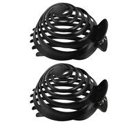 SHINEOFI 2 Pezzi Accessorio per Chioma in Resina Nero, Leggero e Rotondo a Forma di Fungo, Strumento per Creare Chignon Spettinati per Occasioni Speciali e Mattine Impegnate