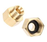 SHINEOFI 2 Pezzi Adattatore Riduttore Gas Propano in Ottone Filettatura Interna Esterna Collegamento Resistente per Bombole e Tubi Gpl Uso Camping e Cucina Esterna