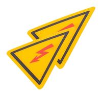 SHINEOFI 2 Pezzi Adesivo di Avvertenza Elettrica Triangolare in PC Resistente All'olio 45mm per Sicurezza Sul Lavoro e Segnalazione Alto Voltaggio