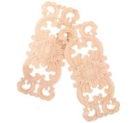 SHINEOFI 2 Pezzi Applique in Legno Intagliato 28x12 Cm, Decorazioni Floreali per Mobili D’Epoca, Intarsi Artigianali Fatti a Mano per Arredamento Casa e Pareti, Resistente all’umidità,