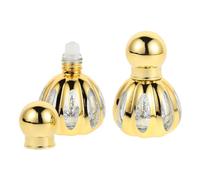 SHINEOFI 2 pezzi Bottiglie Profumo Ricaricabili in Vetro Piccole con Chiusura a Spirale e Roller Ball Portaprofumo da Viaggio per Oli Essenziali e Aromi Contenitori Decorativi per Casa e