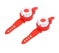 SHINEOFI 2 Pezzi Campanello per Biciclette e Monopattini in Plastica Rosso Rimovibile Funzione Anti-invecchiamento Accessorio Comodo e Ragazzi