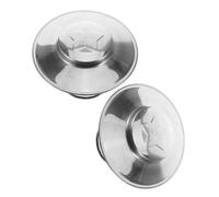 SHINEOFI 2 Pezzi Cappello per Canna Fumaria in Acciaio Inossidabile Argento, Forma Conica Resistente alla Pioggia, Copertura per Stufa da Esterno, Adatto per Stufe a Legna e Camini
