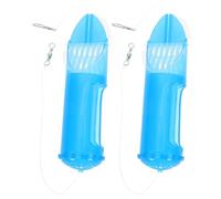 SHINEOFI 2 Pezzi Cestino Trappola Dispositivo Portatile per Esche da Pesca in Plastica e Acciaio Inossidabile Aumenta la Cattura e Previene la Perdita delle Esche per Pesca All'aperto