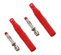 SHINEOFI 2 Pezzi Connettore Banana Sicuro 4mm in Plastica e Metallo | Compatibilità Spina, Trasmissione Stabile, Resistenza alle Alte Temperature, Rosso