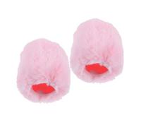 SHINEOFI 2 pezzi Coperture Microfono in Lana Protezione Antivento e per Microfono e Casa Riutilizzabili e Lavabili Compatibili con Microfoni Condensatore Rosa