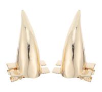 SHINEOFI 2 Pezzi Fermagli Chioma Halloween Corna Demone Oro Lega per Donne