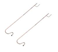 SHINEOFI 2 Pezzi Ganci da Pastore da Giardino in Ferro Antiruggine 10mm X 85cm Marrone per Appendere Lanterne, Vasi e Luci da Esterno, Ganci a Terra Robusti per Decorazioni e Inaugurazioni