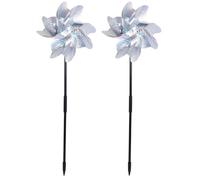 SHINEOFI 2 Pezzi Girandole Paraocchi per Uccelli in Giardino Mulini a Vento Decorativi Riflettenti per Esterni Dispositivo per Esilio Uccelli per Prato e Cortile