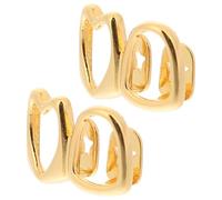 SHINEOFI 2 Pezzi Grills Dentali Oro a Cuore, Set, Rame e Zirconia Halloween | Respirazione Comoda e Comunicazione Chiara, per Feste e Varie Occasioni, Struttura Cava, Stile Hip-hop