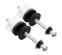 SHINEOFI 2 Pezzi Kit Fissaggio Sedile Wc in Acciaio Inox con Bulloni Resistenti Dadi Autobloccanti e Viti Antiscivolo per Bagno Sostituzione Rapida e Montaggio Stabile