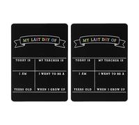 SHINEOFI 2 pezzi Lavagna Scolastica Doppia Faccia in Legno per Riutilizzabile per Primo e Giorno di Scuola Asilo e Scuola Materna Segnaposto Memoria Versatile e Resistente all Acqua