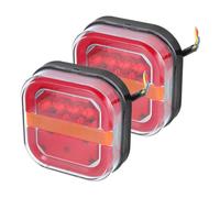 SHINEOFI 2 Pezzi Luci LED per Impermeabili Fanale Posteriore Multifunzionale con Stop e Luce Posizione Montaggio Superficiale per Camion e Rv Tensione