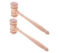 SHINEOFI 2 pezzi Martelletto Giudice Legno Naturale da Strumento Decorativo per e Giochi Ruolo Design Ergonomico e Suono Distintivo per Atmosfera Giudiziaria