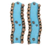 SHINEOFI 2 Pezzi Miniatura Fiume in Resina per Micro Paesaggi Decorazione Realistica per Giardini Fatati e Tavoli Sabbia Accessori Garden per Ambienti Terapeutici