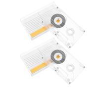 SHINEOFI 2 Pezzi Nastro a Cassette Registratore Vuoto da 45 Minuti con Custodia in Plastica, Registrazione Audio Chiara e Basso Rumore per Creazione Musicale e Riunioni