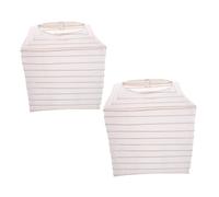 SHINEOFI 2 Pezzi Paralume Pieghevole in Tessuto Quadrato per Lampada Sospensione Decorazione Luminosa Raffinata e Funzionale per Interni