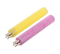 SHINEOFI 2 Pezzi Penna per Nail Art Punta a Pallino per Disegno di Fiori e Petali, Materiale Plastico e Metallo, Facile da Usare per Decorazioni Unghie da Salone e Feste, Colori Giallo e