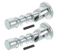 SHINEOFI 2 Pezzi Perno di Posizionamento in Metallo per Carrello Elevatore | Base Forche e Carrelli Elevatori da 3 Tonnellate, Uso Magazzino e Impilaggio Frequente, Colore Argento