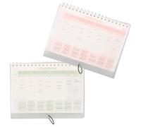 SHINEOFI 2 pezzi Planner Settimanale Portatile con Supporto Stand-up Non Datati per Gestione e Autodisciplina Notebook Organizzatore per Scrivania Studenti Uomo Donna
