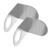 SHINEOFI 2 pezzi Porta Bottiglia da Parete in Acciaio con Adesivo Supporto Salvaspazio per Doccia e Bagno Gancio Portasapone Liquido Facile da Installare per Cucina e Sanitari