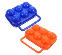 SHINEOFI 2 Pezzi Porta Uova Plastica con Fibbia D Organizer Frigorifero e Portatile per Uova Contenitore Multi-scomparto per Campeggio Cucina e Viaggi