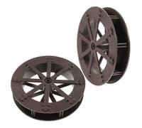 SHINEOFI 2 Pezzi Ruota Idraulica Decorativa Marrone in Plastica | Ricambio per Fontana, Scena Fai, Forma Unica, Effetto Sereno, Finitura Pratica