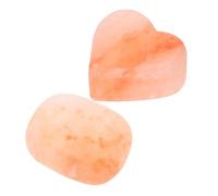 SHINEOFI 2 Pezzi Sapone Naturale al Sale Minerale Dell'himalaya per Massaggio Corpo Forma Cuore e Ovale, Esfoliante Profondo per Cura della Pelle in Spa e Massaggi