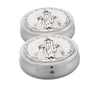 SHINEOFI 2 Pezzi Scatola in Zinco Resistente Custodia Mini Gioielli per Comunione e Cresima Confezione da Contenitore Religioso per Oggetti Sacri