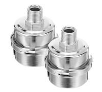 SHINEOFI 2 Pezzi Silenziatore per Compressore d Aria, Filettatura da 1/4", Elemento Filtro di Ricambio, in Ferro e Plastica, per Industrie Alimentari e Mediche