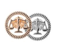 SHINEOFI 2 Pezzi Spilla della Giustizia Vintage in Lega Scala della Giustizia, Spilla da Bavero per Avvocati e Giudici, Accessorio Elegante per Uffici Legali