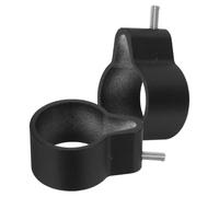 SHINEOFI 2 Pezzi Staffa per Asta Armadio in Acciaio Inox Nero | Supporto per Tubo da 26mm, per Armadi e Ambienti Domestici, Montaggio a Parete e Soffitto