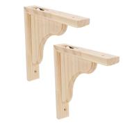 SHINEOFI 2 Pezzi Supporto Mensola in Legno Triangolare a Muro Struttura a Triangolo Vintage e Rustica per Armadi e Camere da Letto, Portata Pesante, Design Decorativo Naturale
