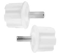 SHINEOFI 2 Pezzi Tappi Terminali per Tenda Retrattile 70mm, Plastica e | Accessori per Parasole da Giardino e Balcone, Resistenti a Ruggine e Corrosione, Bianco
