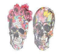 SHINEOFI 2 Pezzi Toppe per Halloween Forma Adesivi Termoadesivi per Abbigliamento per Feste e Decorazioni Fai da Te