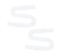 SHINEOFI 2 Pezzi Tubo Scarico Flessibile con Raccordo Acciaio Estensione e Lavabo Resistente Perdite Adatto e