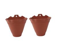 SHINEOFI 2 Pezzi Vaso per Piante da Parete Conico in Resina Rosso per Casa