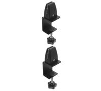 SHINEOFI 2 Pz Clip dello Schermo Alluminio contatore Clip per schermi cricchetto Morsetto Telo Clip divisoria per scrivania da Ufficio Clip del Pannello per la Privacy del Desktop Black