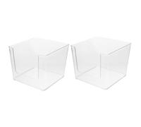 SHINEOFI 2 Pz contenitore per libri libreria mensola libri portalibro portaoggetti vetrina per libri ripiano organizzativo contenitori dell'organizzatore contenitori da appoggio Transparent