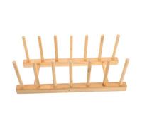 SHINEOFI 2 Pz Supporto per Bobina Accessori Segare Tessere Cavalletto Porta Rocchetto di Filo Punto Trapuntatura Macchina Portafilo Sospeso Gancio per Affrontare Lana Mano Beige di Legno
