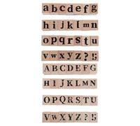 SHINEOFI 2 Scatole Timbri in Legno Vintage Lettere e Numeri per Scrapbooking e Artigianato, Timbri Multifunzionali in Gomma per Decorare Biglietti e Diario Stile Unico