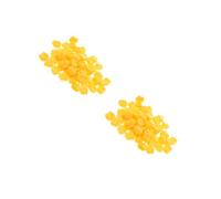 SHINEOFI 2 Set Accessori Simulati Del Telefono Del Kernel Di Mais Falso Per Fai Da Te Arredamento Ornamenti A Conchiglia Per Telefono Impostore Mais Finto Giallo Resina 50 Pezzi * 2