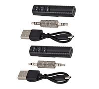 SHINEOFI 2 Set Adattatore Audio Wireless Professionale con Ricevitore per Auto e Computer Compatibile con Dispositivi Facile Usare Consumo e Trasmissione Stabile