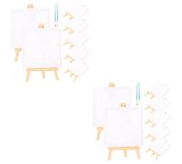 SHINEOFI 2 Set Adorabile Cornice Pittorica Cavalletto per Dipingere Mini Cavalletti Supporto in Tela Art Assell Cavalletto da Tavolo Piante Cavalletto Artistico Carta Bianca