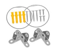 SHINEOFI 2 Set anticaduta mobili ancoraggi per mobili antisismici mobilia ancoraggi murali antisismici infantile cinghie per mobili antisismiche Acciaio inossidabile Silver