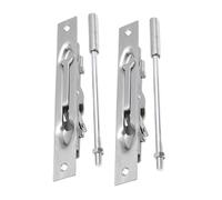 SHINEOFI 2 Set Blocca Porta Scorrevole in Acciaio Inossidabile Argento Serratura Nascosta e Design Conveniente per Porte Francesi in Legno Composito